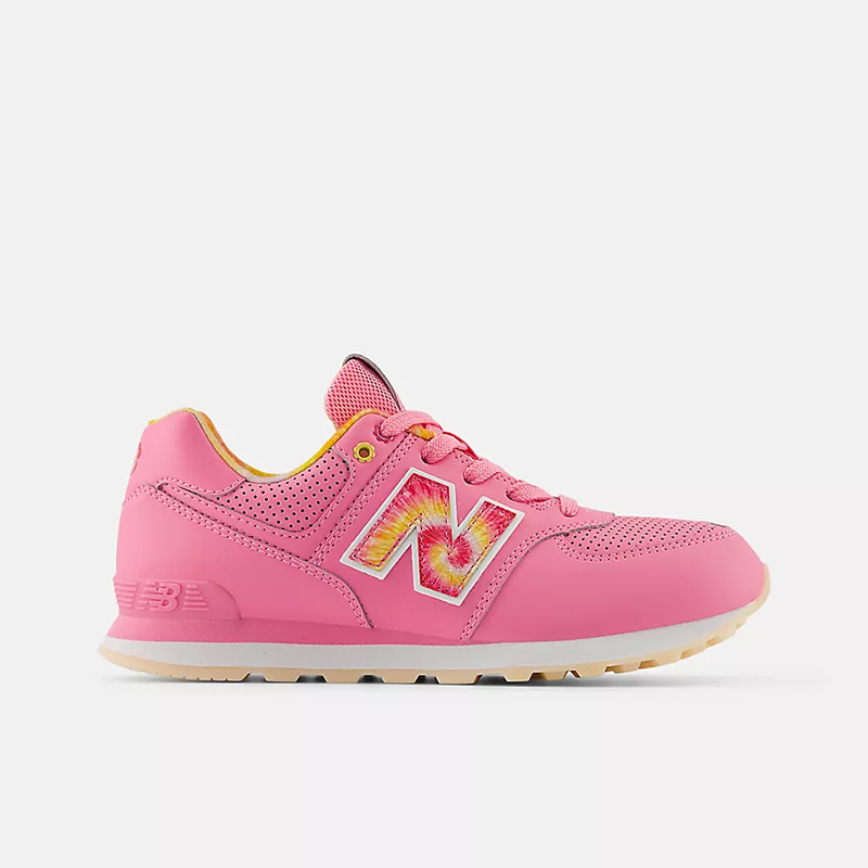 New balance Kids' 574  Signal Pink with Clementine