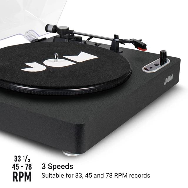 Jam Vinyl Black Bluetooth Turntable - 7