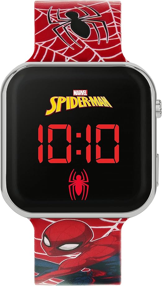 Spiderman Boy&#39;s Digital Quartz Watch with Silicone Strap SPD4719ARG
