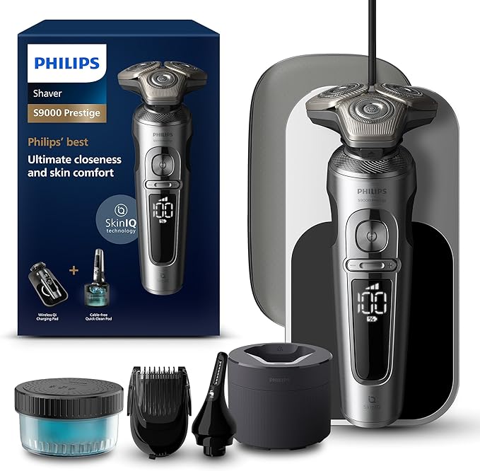 Philips Wet and Dry Electric Shaver Series 9000 Prestige, Silver